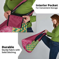 Japanese Bishamon-Kikkou Pattern Grocery Bag Water Pillar Silent River Flow - Polynesian Pride