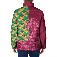 Japanese Bishamon-Kikkou Pattern Padded Jacket Water Pillar Silent River Flow LT9 - Polynesian Pride
