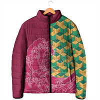 Japanese Bishamon-Kikkou Pattern Padded Jacket Water Pillar Silent River Flow LT9 - Polynesian Pride