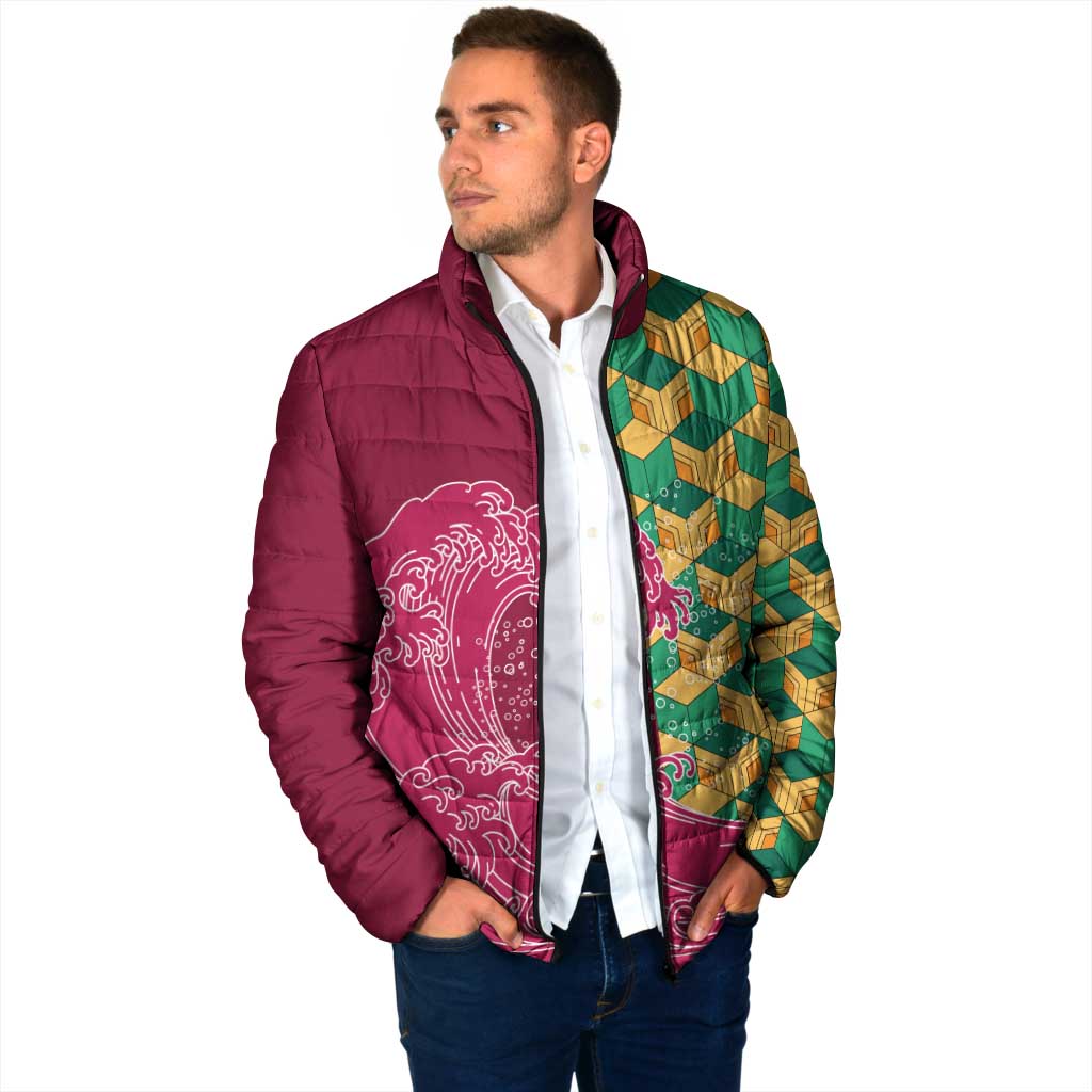 Japanese Bishamon-Kikkou Pattern Padded Jacket Water Pillar Silent River Flow LT9 - Polynesian Pride