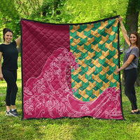 Japanese Bishamon-Kikkou Pattern Quilt Water Pillar Silent River Flow LT9 - Polynesian Pride