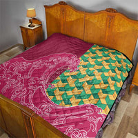 Japanese Bishamon-Kikkou Pattern Quilt Water Pillar Silent River Flow LT9 - Polynesian Pride