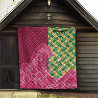 Japanese Bishamon-Kikkou Pattern Quilt Water Pillar Silent River Flow LT9 - Polynesian Pride