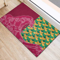 Japanese Bishamon-Kikkou Pattern Rubber Doormat Water Pillar Silent River Flow LT9 - Polynesian Pride