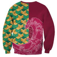 Japanese Bishamon-Kikkou Pattern Sweatshirt Water Pillar Silent River Flow LT9 - Polynesian Pride