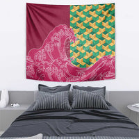 Japanese Bishamon-Kikkou Pattern Tapestry Water Pillar Silent River Flow LT9 - Polynesian Pride