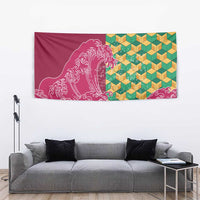 Japanese Bishamon-Kikkou Pattern Tapestry Water Pillar Silent River Flow LT9 - Polynesian Pride