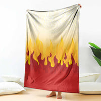 Japanese Kaen Pattern Blanket Flame Pillar Blazing Lion Heart - Polynesian Pride