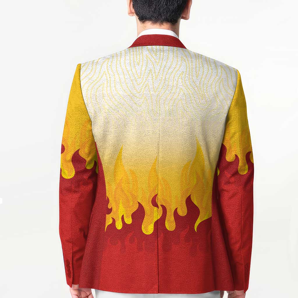 Japanese Kaen Pattern Blazer Flame Pillar Blazing Lion Heart LT9 - Polynesian Pride
