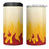Japanese Kaen Pattern 4 in 1 Can Cooler Tumbler Flame Pillar Blazing Lion Heart - Polynesian Pride
