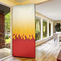 Japanese Kaen Pattern Door Cover Flame Pillar Blazing Lion Heart - Polynesian Pride