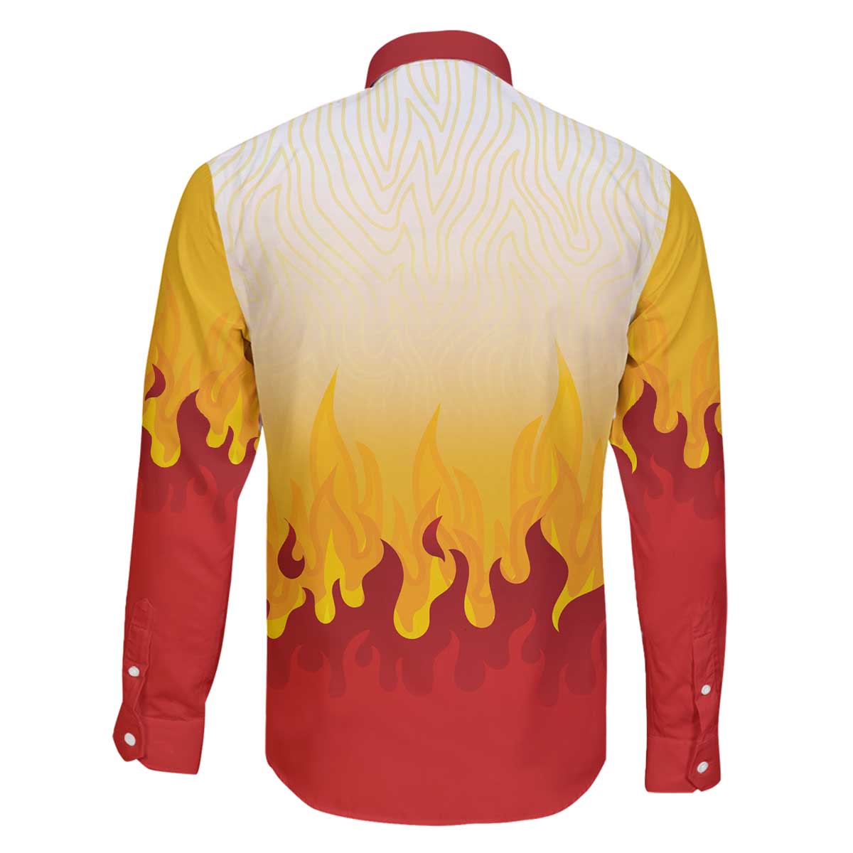 Japanese Kaen Pattern Family Matching Off The Shoulder Long Sleeve Dress and Hawaiian Shirt Flame Pillar Blazing Lion Heart - Polynesian Pride