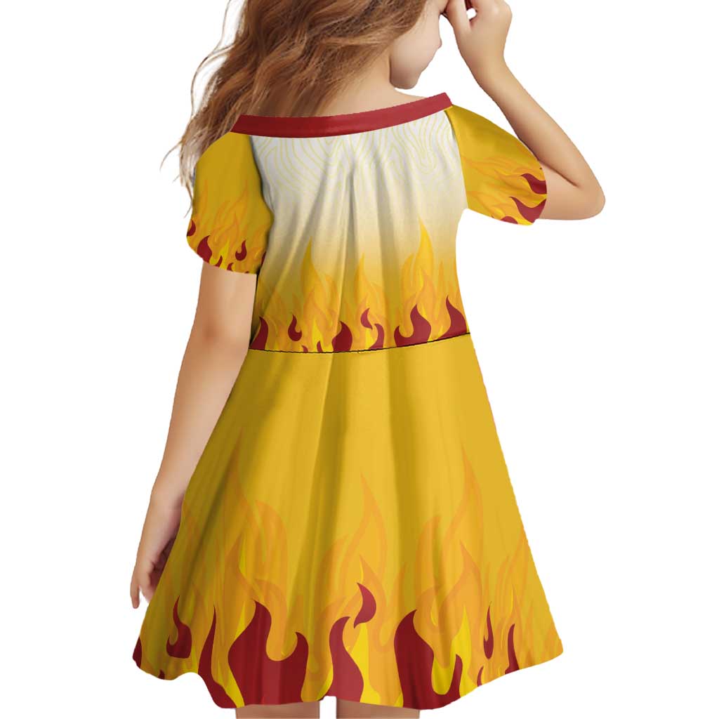 Japanese Kaen Pattern Family Matching Puletasi and Hawaiian Shirt Flame Pillar Blazing Lion Heart LT9 - Polynesian Pride
