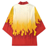 Japanese Kaen Pattern Kimono Flame Pillar Blazing Lion Heart LT9 - Polynesian Pride