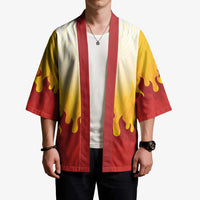 Japanese Kaen Pattern Kimono Flame Pillar Blazing Lion Heart LT9 - Polynesian Pride