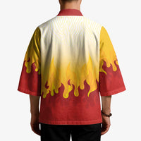 Japanese Kaen Pattern Kimono Flame Pillar Blazing Lion Heart LT9 - Polynesian Pride