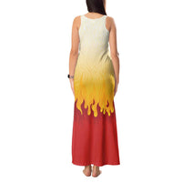 Japanese Kaen Pattern Tank Maxi Dress Flame Pillar Blazing Lion Heart LT9 - Polynesian Pride