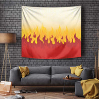 Japanese Kaen Pattern Tapestry Flame Pillar Blazing Lion Heart LT9 Red - Polynesian Pride