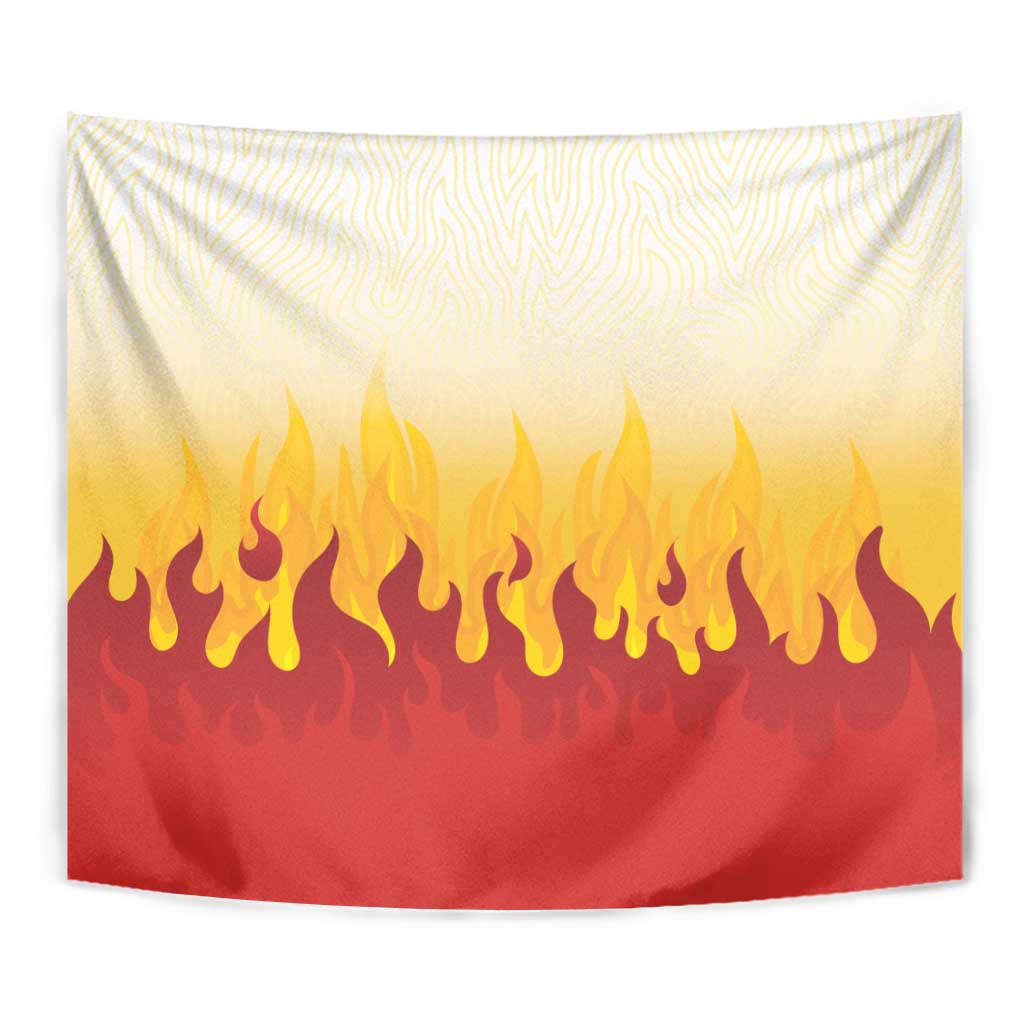 Japanese Kaen Pattern Tapestry Flame Pillar Blazing Lion Heart LT9 - Polynesian Pride