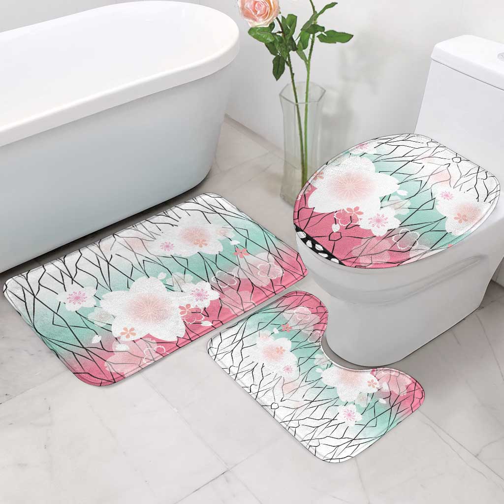 Japanese Kocho Pattern Bathroom Set Insect Pillar Butterfly Flower Fairy - Polynesian Pride