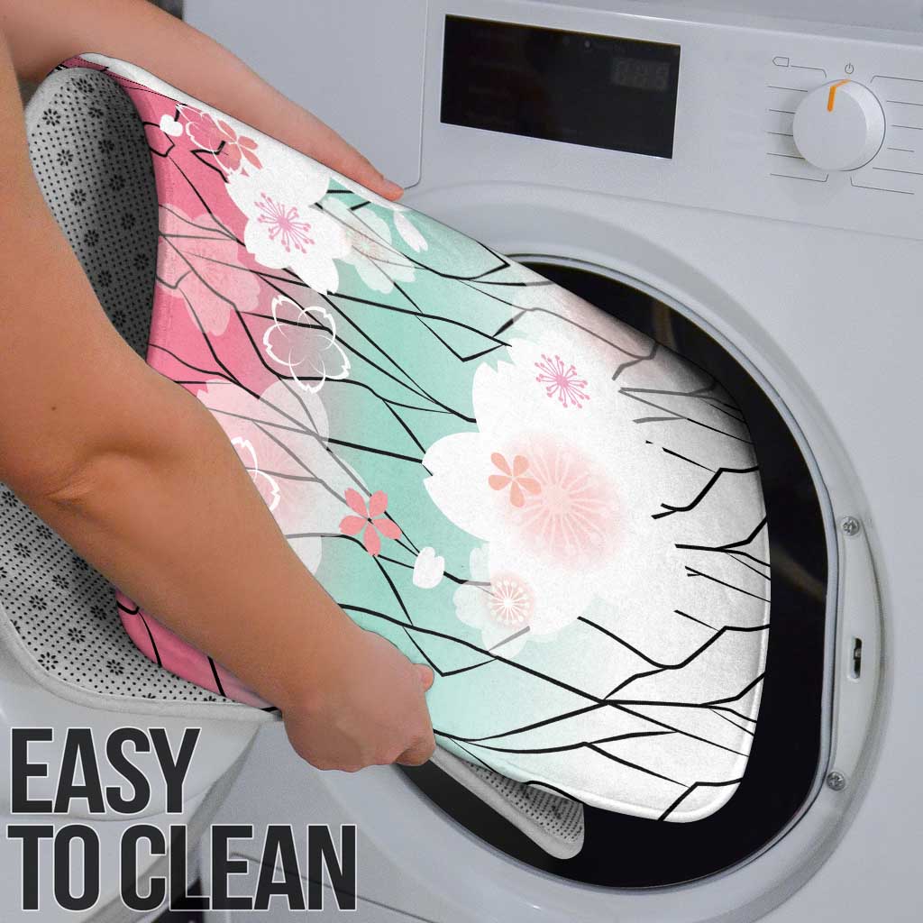 Japanese Kocho Pattern Bathroom Set Insect Pillar Butterfly Flower Fairy - Polynesian Pride