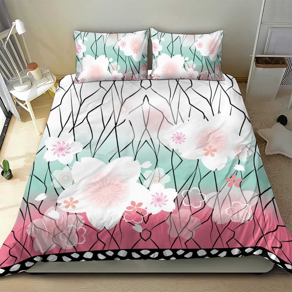 Japanese Kocho Pattern Bedding Set Insect Pillar Butterfly Flower Fairy - Polynesian Pride