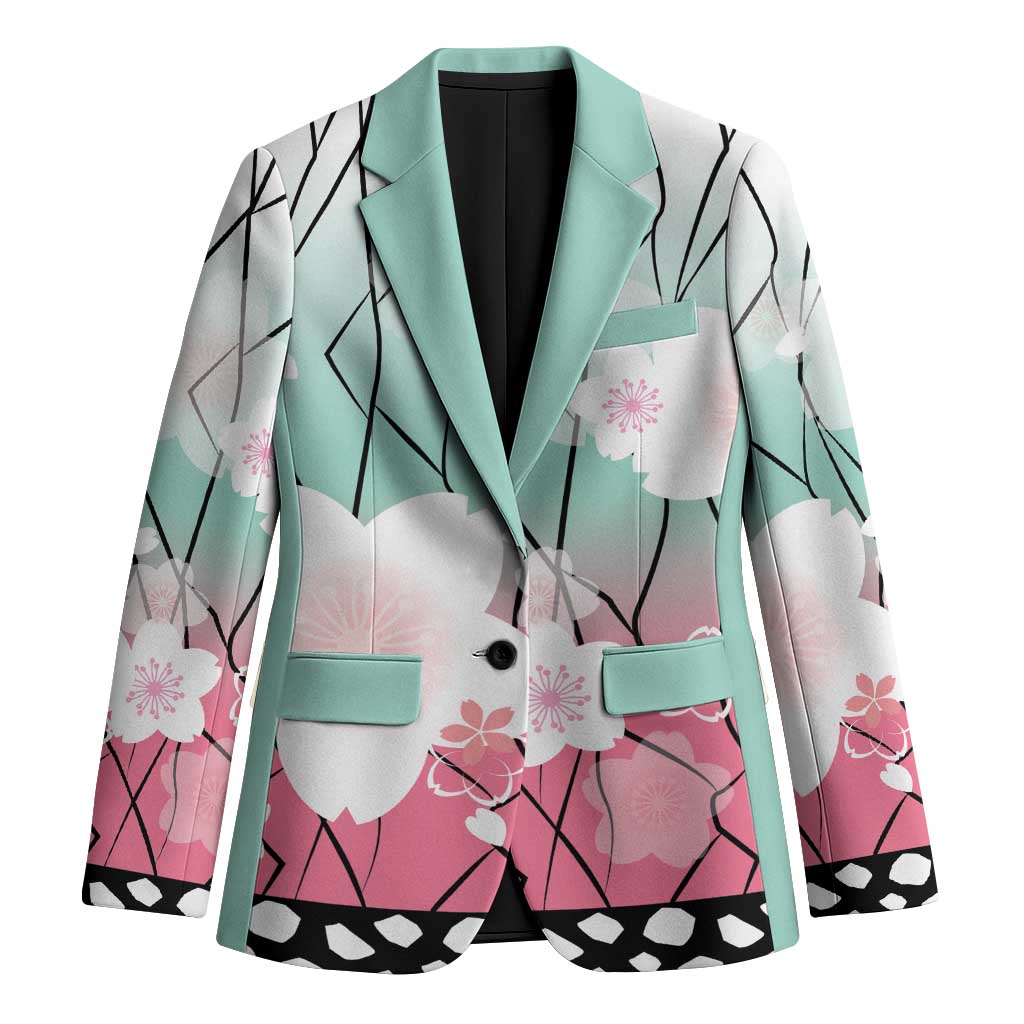 Japanese Kocho Pattern Blazer Insect Pillar Butterfly Flower Fairy LT9 Unisex Pink - Polynesian Pride