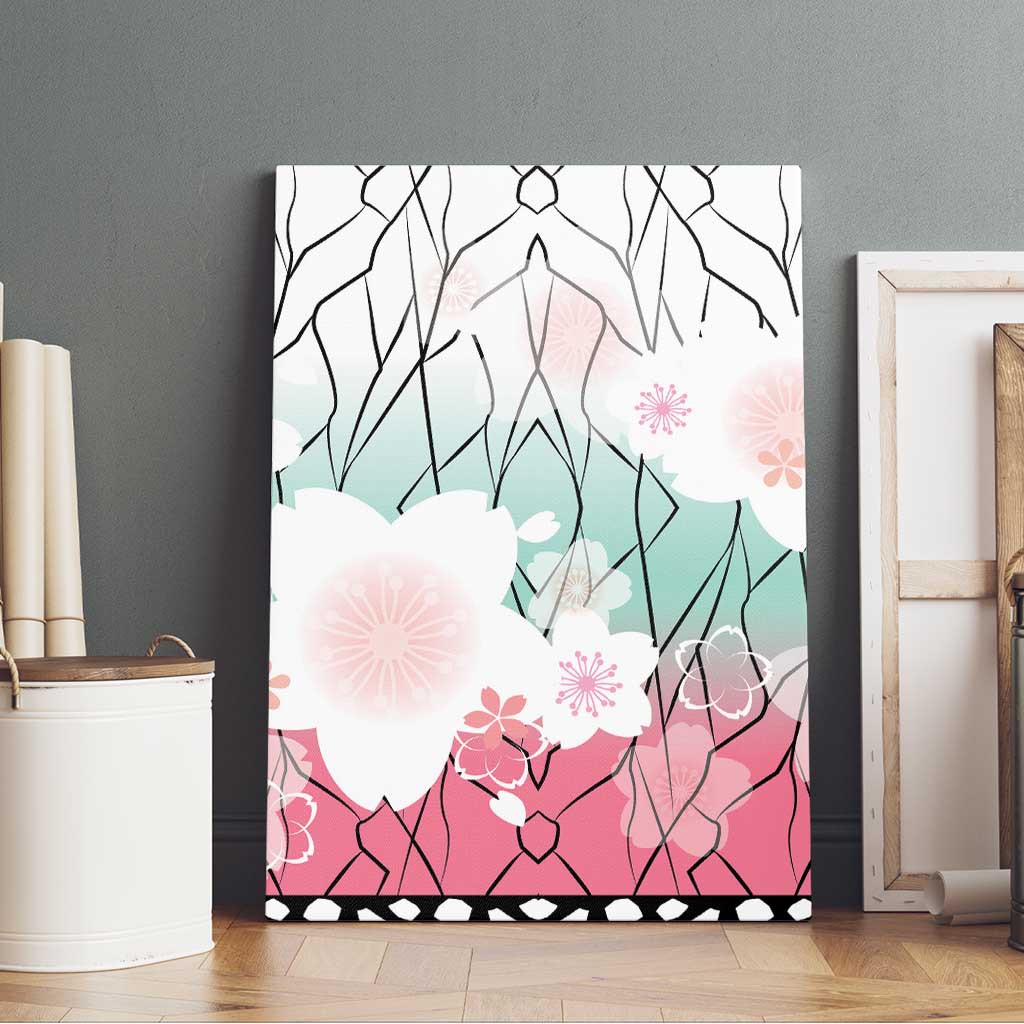 Japanese Kocho Pattern Canvas Wall Art Insect Pillar Butterfly Flower Fairy - Polynesian Pride