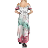 Japanese Kocho Pattern Family Matching Summer Maxi Dress and Hawaiian Shirt Insect Pillar Butterfly Flower Fairy LT9 - Polynesian Pride