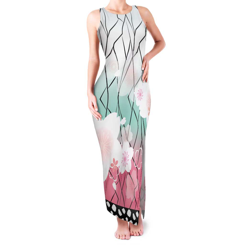 Japanese Kocho Pattern Family Matching Tank Maxi Dress and Hawaiian Shirt Insect Pillar Butterfly Flower Fairy - Polynesian Pride