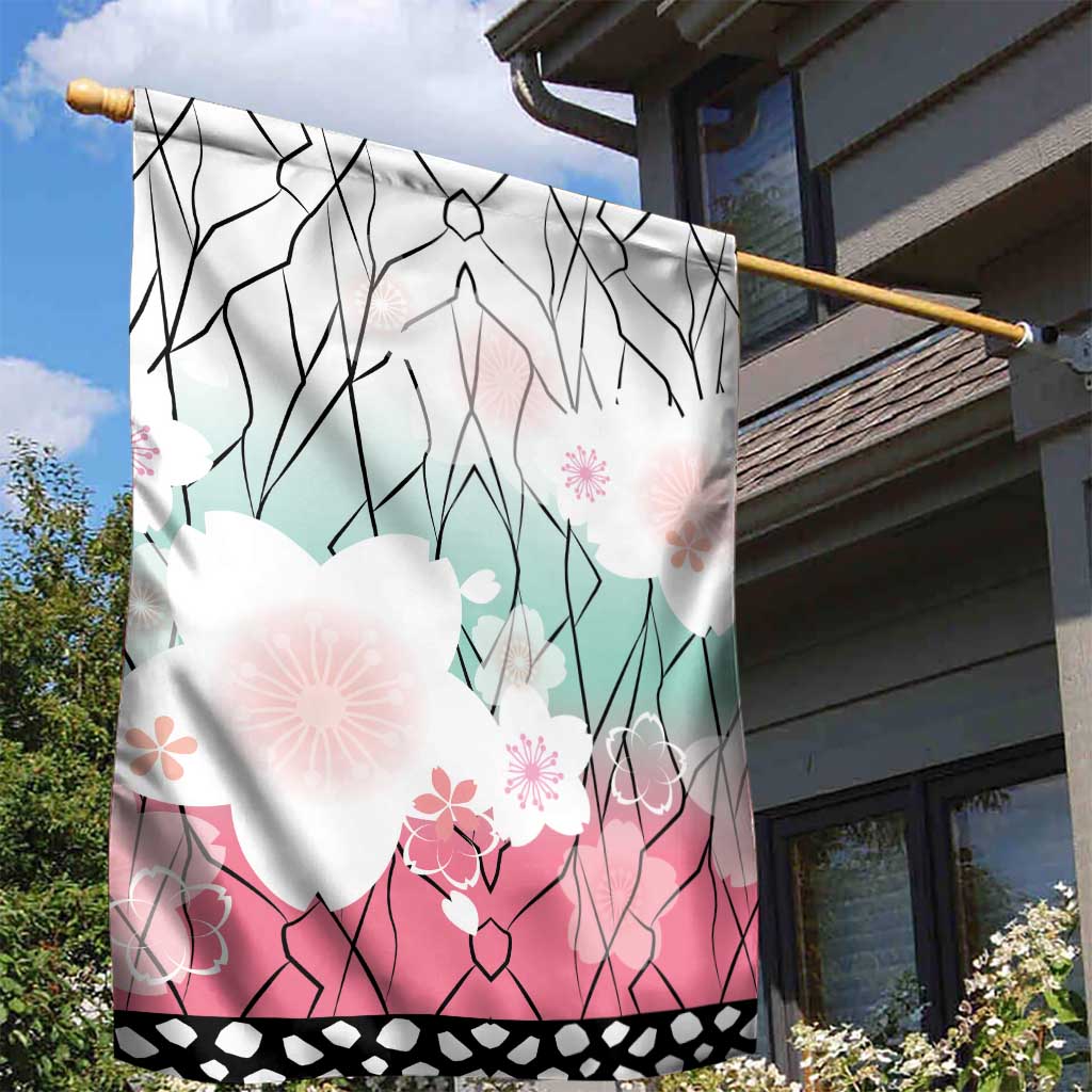 Japanese Kocho Pattern Garden Flag Insect Pillar Butterfly Flower Fairy - Polynesian Pride
