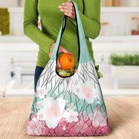 Japanese Kocho Pattern Grocery Bag Insect Pillar Butterfly Flower Fairy - Polynesian Pride