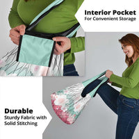 Japanese Kocho Pattern Grocery Bag Insect Pillar Butterfly Flower Fairy - Polynesian Pride