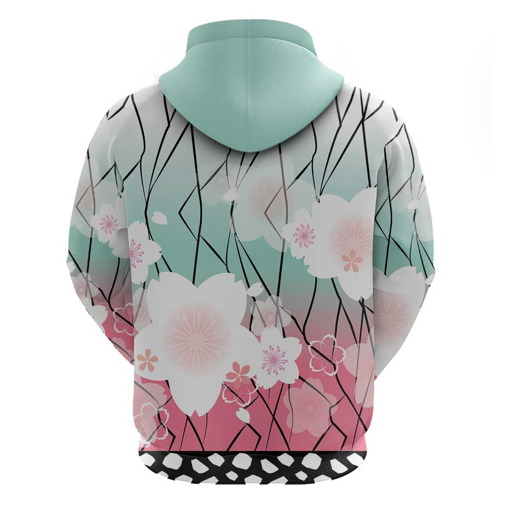 Japanese Kocho Pattern Hoodie Insect Pillar Butterfly Flower Fairy - Polynesian Pride