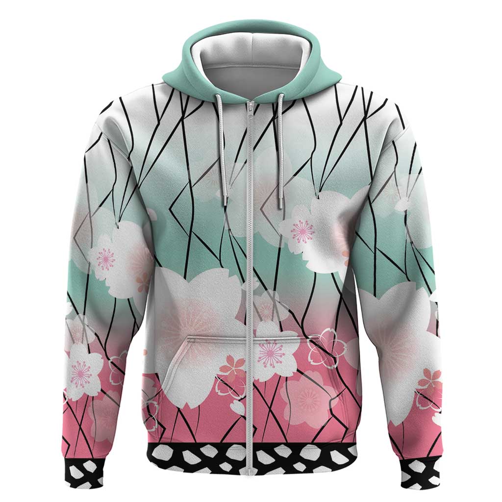 Japanese Kocho Pattern Hoodie Insect Pillar Butterfly Flower Fairy - Polynesian Pride