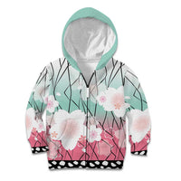 Japanese Kocho Pattern Kid Hoodie Insect Pillar Butterfly Flower Fairy - Polynesian Pride