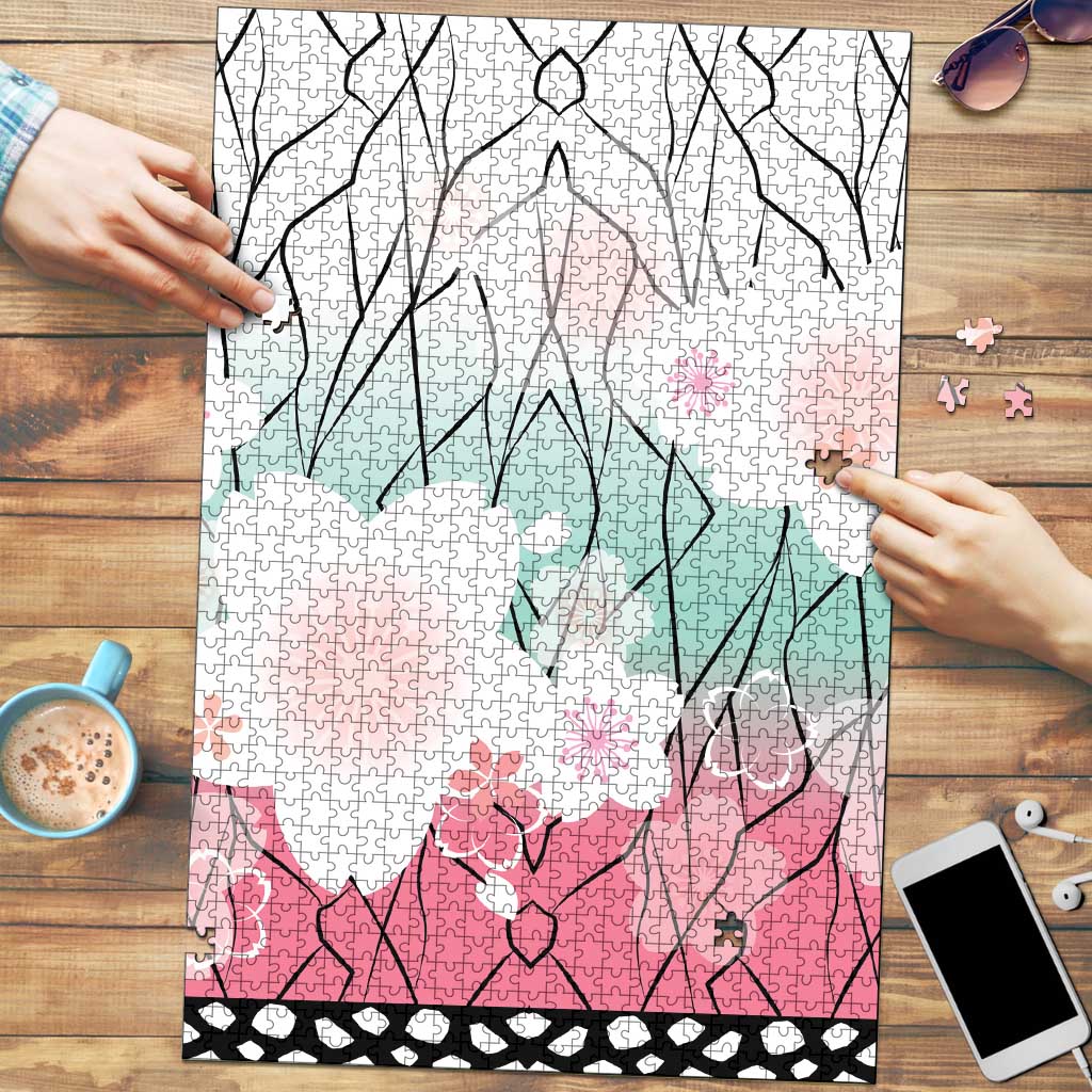 Japanese Kocho Pattern Puzzle Insect Pillar Butterfly Flower Fairy LT9 Pink - Polynesian Pride