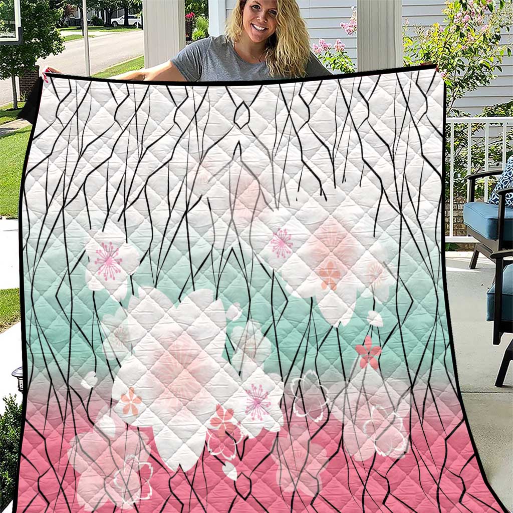 Japanese Kocho Pattern Quilt Insect Pillar Butterfly Flower Fairy LT9 Pink - Polynesian Pride