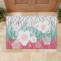 Japanese Kocho Pattern Rubber Doormat Insect Pillar Butterfly Flower Fairy - Polynesian Pride