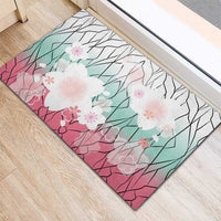 Japanese Kocho Pattern Rubber Doormat Insect Pillar Butterfly Flower Fairy - Polynesian Pride