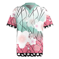 Japanese Kocho Pattern Rugby Jersey Insect Pillar Butterfly Flower Fairy - Polynesian Pride