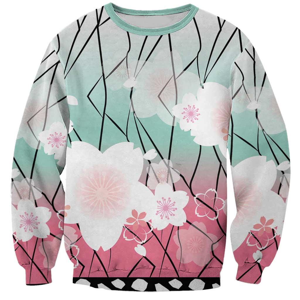 Japanese Kocho Pattern Sweatshirt Insect Pillar Butterfly Flower Fairy LT9 Unisex Pink - Polynesian Pride