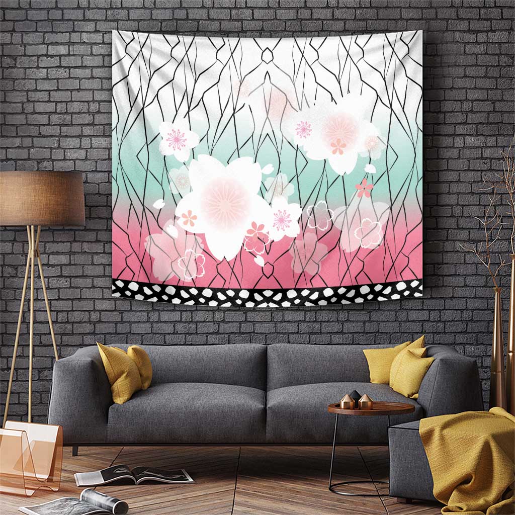 Japanese Kocho Pattern Tapestry Insect Pillar Butterfly Flower Fairy LT9 Pink - Polynesian Pride