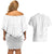 Samoa Lotu Tamaiti Couples Matching Off Shoulder Short Dress and Hawaiian Shirt Polynesian White Sunday Simple LT9 - Polynesian Pride