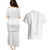 Samoa Lotu Tamaiti Couples Matching Puletasi Dress and Hawaiian Shirt Polynesian White Sunday Simple LT9 - Polynesian Pride