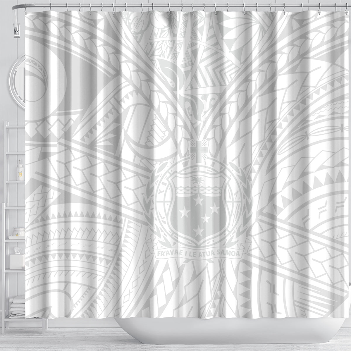 Samoa Lotu Tamaiti Shower Curtain Polynesian White Sunday Simple LT9 - Polynesian Pride