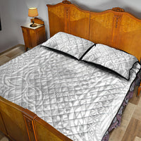 Samoa Lotu Tamait Quilt Bed Set Tropical Plant White Sunday With Polynesia Pattern LT9 - Polynesian Pride