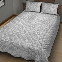 Personalised Samoa Lotu Tamait Quilt Bed Set Tropical Plant White Sunday With Polynesia Pattern LT9 - Polynesian Pride