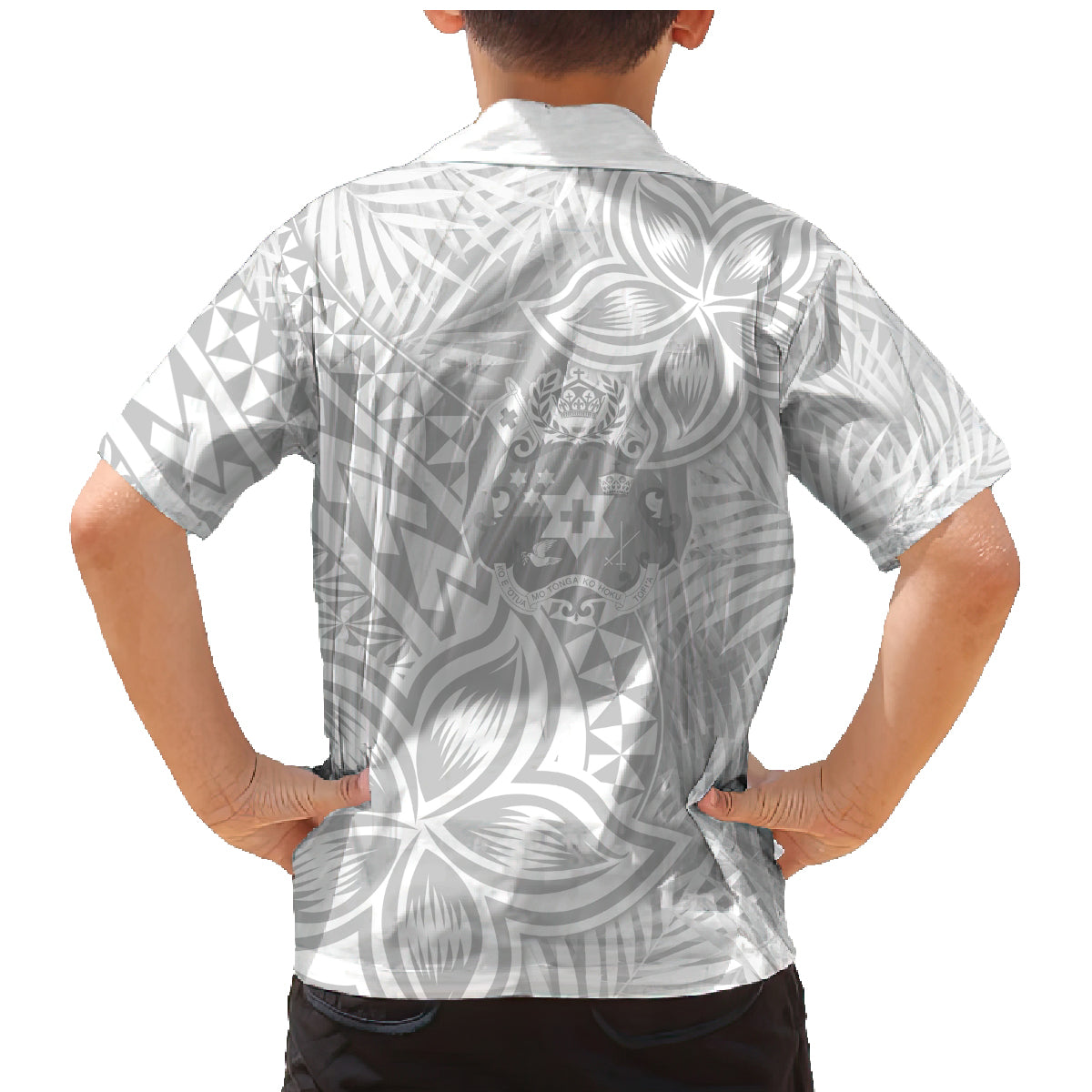 Personalised Tonga White Sunday Family Matching Mermaid Dress and Hawaiian Shirt Tropical Plant With Polynesian Pattern LT9 - Polynesian Pride