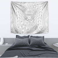 Personalised Tonga White Sunday Tapestry Tropical Plant With Polynesian Pattern LT9 - Polynesian Pride